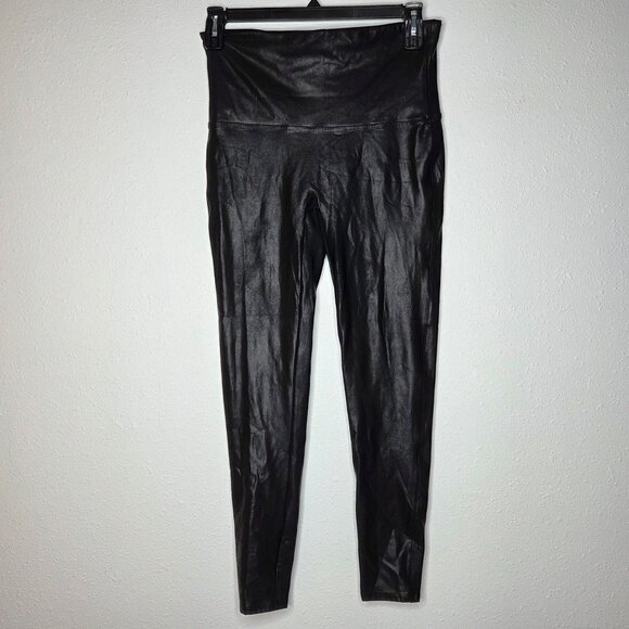 SPANX Pants - NWOT Spanx Women's Faux Leather Leggings - Very Black